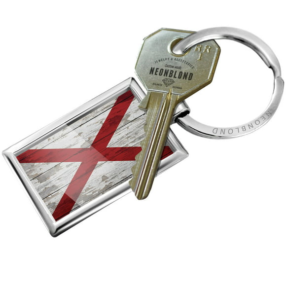Chrome Tear Drop Double Sided Key Ring New Northern Ireland Flag 